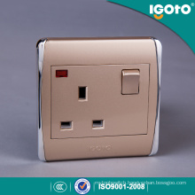 BS Standard PC Material 13A Switch Socket with Neon